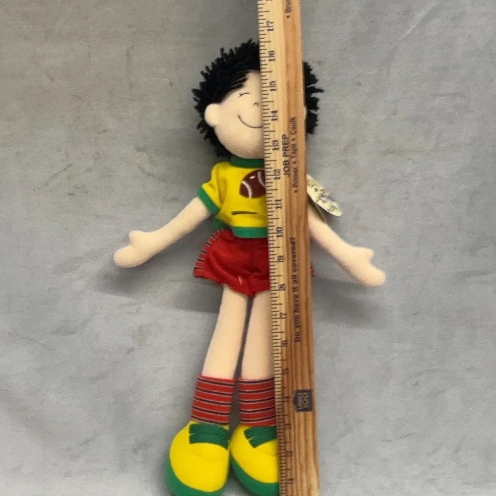 Vintage 2001 Cool Kids Boy Cloth Doll‎ Black Hair Football Shirt 14